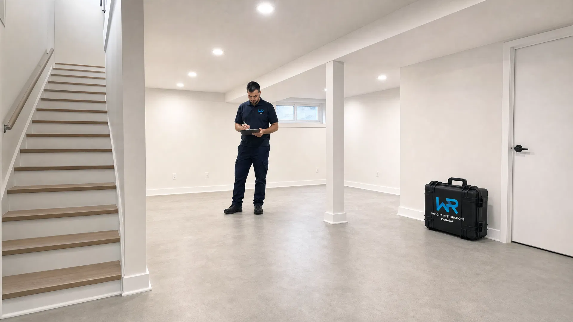 Water damage basement restoration - after